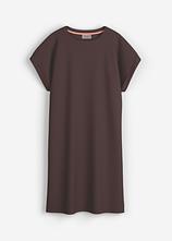 Shirtkleid aus schwerer reiner Bio-Baumwolle in braun von vorne - bonprix