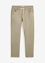 Regular Fit Stretch-Schlupfhose, Straight in grün von vorne - bonprix