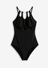 Medium Shape-Badeanzug in schwarz von vorne - bonprix
