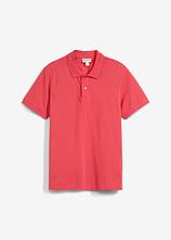 Piqué-Poloshirt aus reiner Bio-Baumwolle in pink von vorne - bonprix
