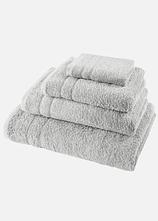 Baumwoll-Handtuch Deluxe in grau - bonprix