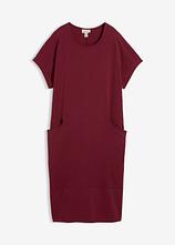 Jerseykleid mit Taschen in rot von vorne - bonprix