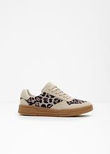 Sneaker mit Animal-Details in beige - bonprix