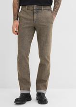 Leichte Relaxed Fit Stretch-Jeans mit Dehnbund, Straight in grau von vorne - bonprix