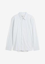 Bügelfreies Business-Hemd in Modern Fit in blau von vorne - bonprix