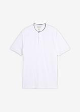 Poloshirt aus reiner Bio-Baumwolle in weiß von vorne - bonprix