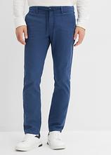 Regular Fit Chinohose mit verstellbarem Bund, Straight in blau von vorne - bonprix