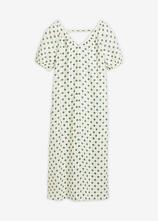 Kleid aus reinem Leinen in weiß von vorne - bonprix