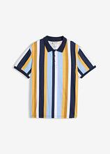 Poloshirt aus reiner Bio-Baumwolle in blau von vorne - bonprix