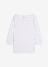 Langarmshirt aus reiner Bio-Baumwolle in weiß von vorne - bonprix