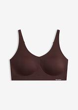 ​​​​Wattierter Feel Comfort Lasercut T-Shirt BH ohne Bügel in braun von vorne - bonprix