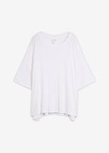 Oversize-Shirt aus fließender Viskose in weiß von vorne - bonprix