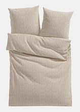 Linon-Bettwäsche in beige von vorne - bonprix