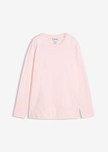 Langarmshirt aus Bio-Baumwolle in rosa von vorne - bonprix