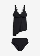 Tankini mit Ringdetail (2-tlg.Set) in schwarz von vorne - bonprix