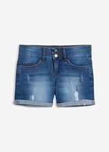 Jeans Shorts Mid Waist in blau von vorne - bonprix