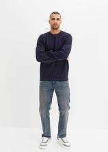 Sweatshirt in Regular Fit in blau im Look von vorne (Totalaufnahme) - bonprix