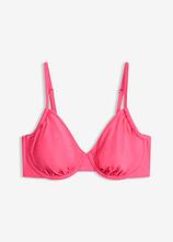 Bügel-Bikinioberteil mit seitlicher Raffung in pink von vorne - bonprix