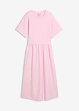 Midikleid aus reiner Baumwolle in rosa von vorne - bonprix