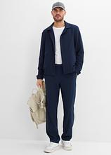 Anzug-Blouson aus bequemen Punto di Roma in blau im Look von vorne (Totalaufnahme) - bonprix