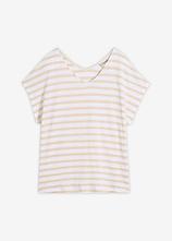 Shirt aus reinem Leinen mit Fledermausärmeln in beige von vorne - bonprix