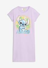 Disney Nachthemd mit Stitch aus reiner Baumwolle in lila von vorne - Disney