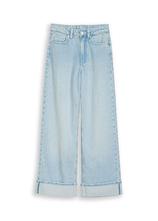 Tom Tailor Wide-Leg-Jeans Mid Waist in blau von vorne - Tom Tailor