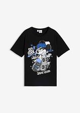 Mickey Mouse T-Shirt aus reiner Baumwolle in schwarz von vorne - Disney