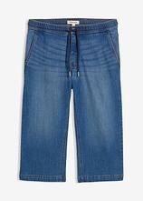 Leichte 3/4-Stretch-Schlupfjeans, Regular Fit in blau von vorne - bonprix