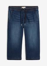 Leichte 3/4-Stretch-Schlupfjeans, Regular Fit in blau von vorne - bonprix