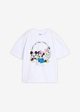 Mickey Mouse Oversize-Shirt aus reiner Baumwolle in weiß von vorne - Disney