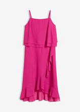 Chiffonkleid in pink von vorne - bonprix