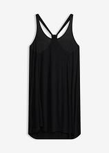 Strandkleid aus fließender Viskose in schwarz von vorne - bonprix