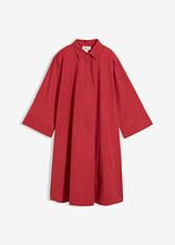 Blusenkleid aus reiner Bio-Baumwolle in rot von vorne - bonprix