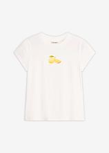 Shirt aus elastischer Baumwolle in weiß von vorne - bonprix