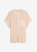 T-Shirt aus reiner Viskose in beige von vorne - bonprix