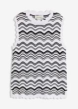 Stricktop in weiß von vorne - bonprix