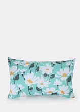 Kissen mit Blumen Motiv in grün von vorne - bonprix