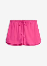 Strandshorts aus strukturiertem Crinkle in pink von vorne - bonprix