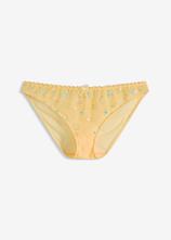 Minislip mit zarter Stickerei in gelb von vorne - bonprix