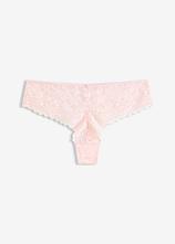 Brazilslip aus weicher Spitze in rosa von vorne - bonprix