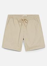 Shorts mit Dehnbund in Relaxed Fit in beige von vorne - bonprix