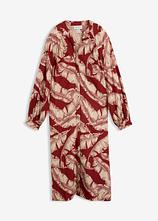 Kaftan-Kleid aus fließender Viskose in rot von vorne - bonprix