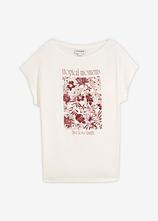 Shirt aus Viskose-Mix in weiß von vorne - bonprix