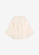 Bluse aus Viskose-Mix in weiß von vorne - bonprix