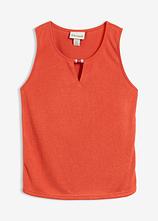 Stricktop mit Perlendetail in rot von vorne - bonprix