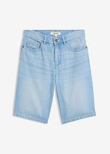 Jeans-Bermuda Mid Waist, Bequembund in blau von vorne - bonprix