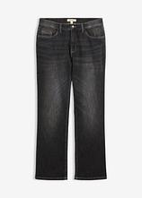 Regular-Fit-Jeans, Bootcut in schwarz von vorne - bonprix