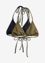 Triangel-Bikinioberteil im Doppelpack (2er Pack) in grün von vorne - bonprix