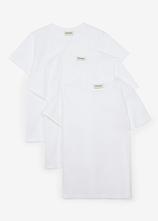 T-Shirt aus reiner Baumwolle (3er Pack) in weiß von vorne - bonprix